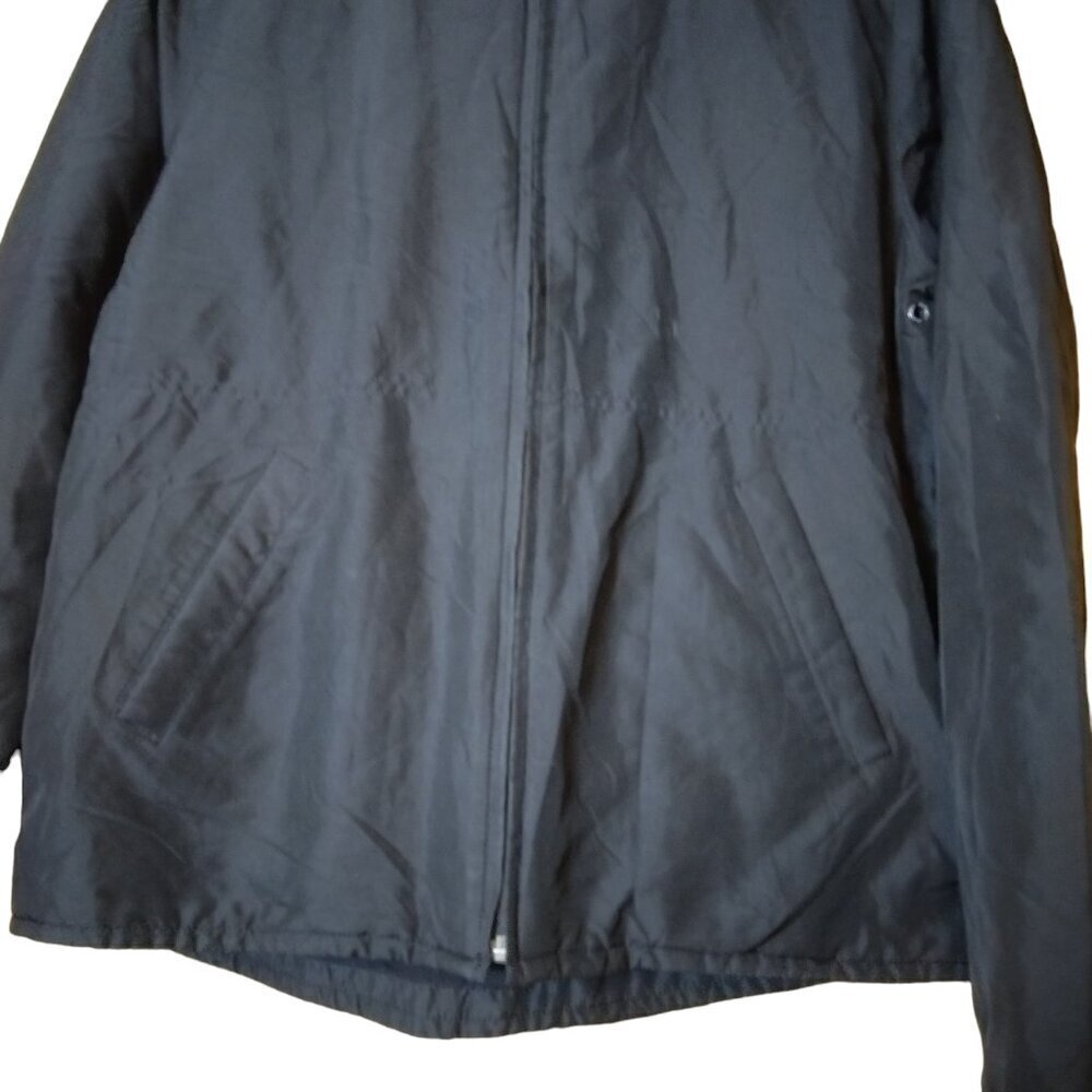 Old Navy Women's Large Long Sleeve Black Fleece Lined Lightweight Hooded Jacket - Picture 3 of 5
